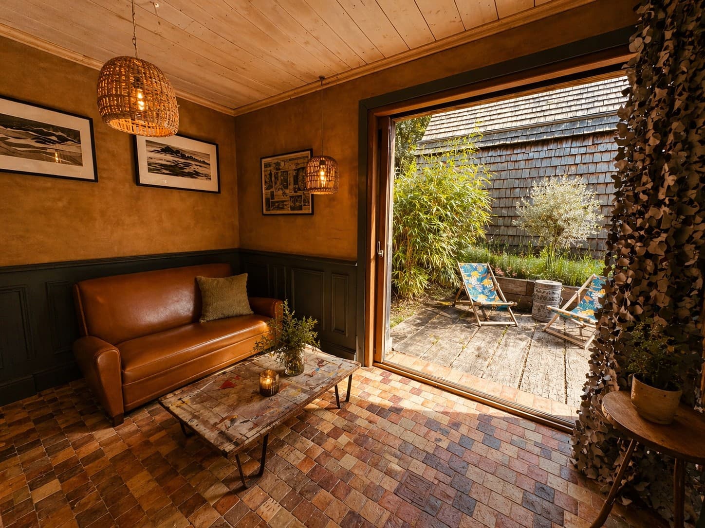 Salon chaleureux du Bout du Monde 2, décoration chinée